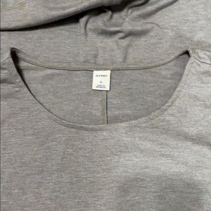 Old Navy jersey swing dress grey elbow sleeves XL